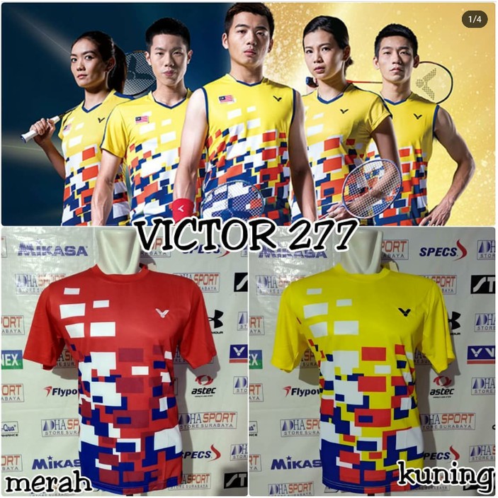 BAJU BADMINTON VICTOR V 277 IMPORT BAJU VICTOR BADMINTON MURAH