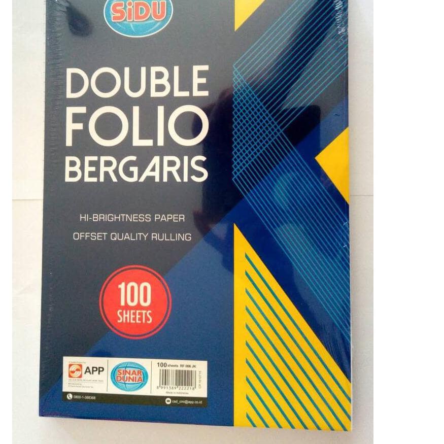

Ready Stok Sinar Dunia Kertas Double Folio Bergaris 100 Lbr SiDu (32 x 42 cm) produck vyralral