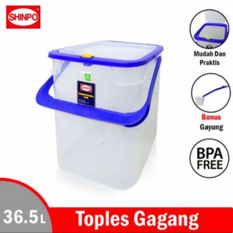 Tempat es buah Shinpo Tropicool 35 L (ada gayung)/Tempat es buah besar Shinpo/Wadah es buah