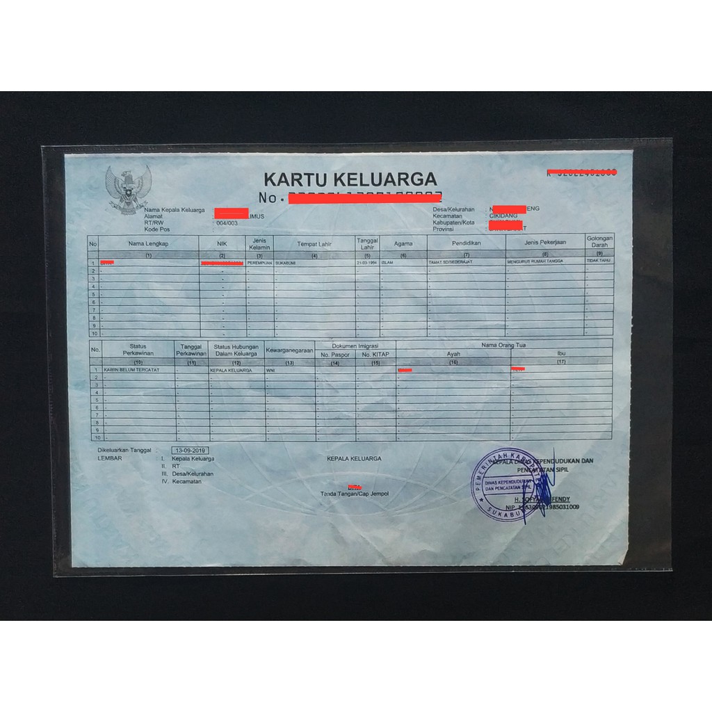 

3 PCS Cover/Pelindung Plastik Ijazah/Kartu Keluarga/Akte Kelahiran