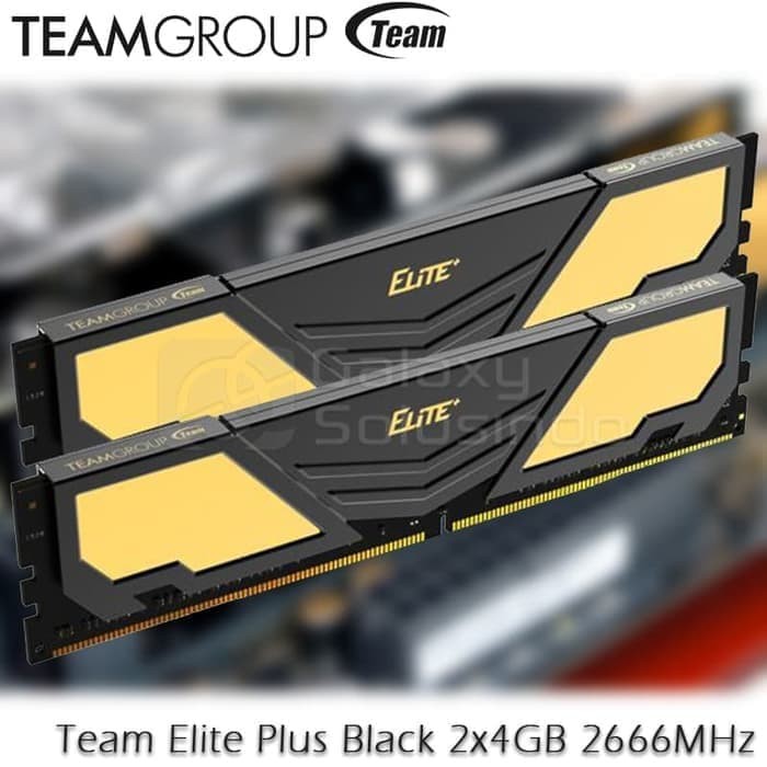 TEAM Elite Plus Black (2x4) 8GB DDR4 kit 2666MHz - TPD48G2666HC19DC01 88