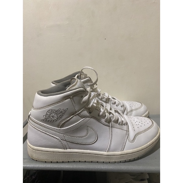 Nike Air Jordan 1 mid white wolf grey original second bekas