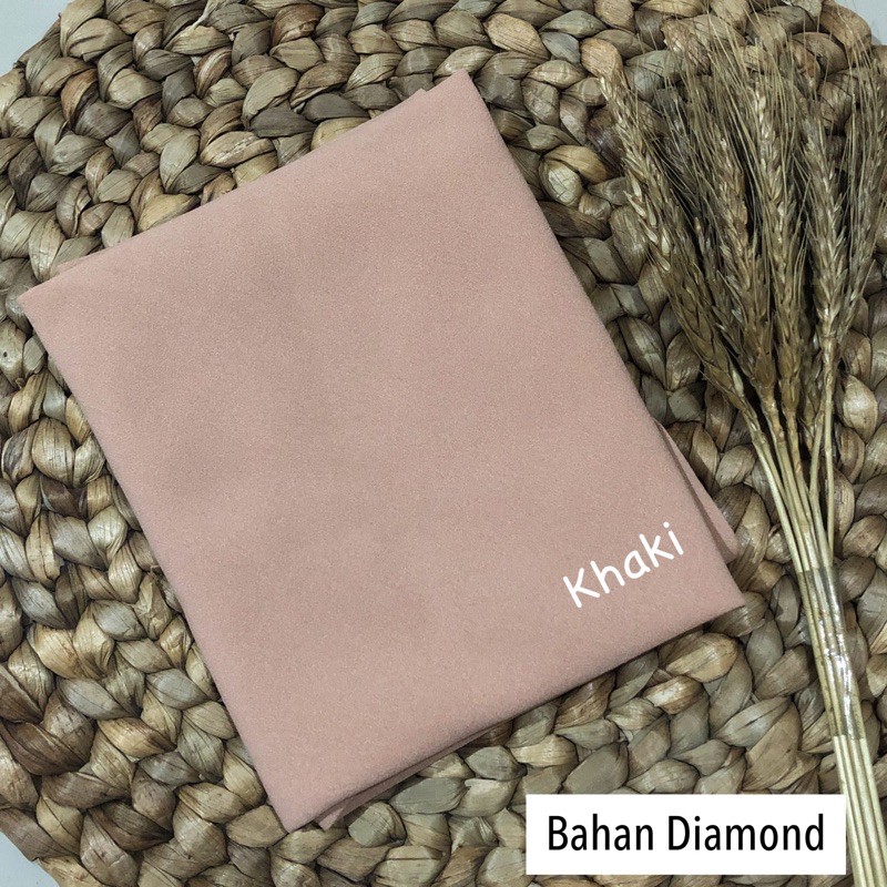 PASHMINA SABYAN  DIAMOND / 180 x 74cm DIAMOND SCRAF / HIJAB / JAHIT TEPI-Khaki