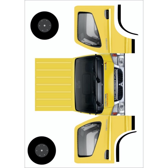 stiker pola miniatur truk canter standar