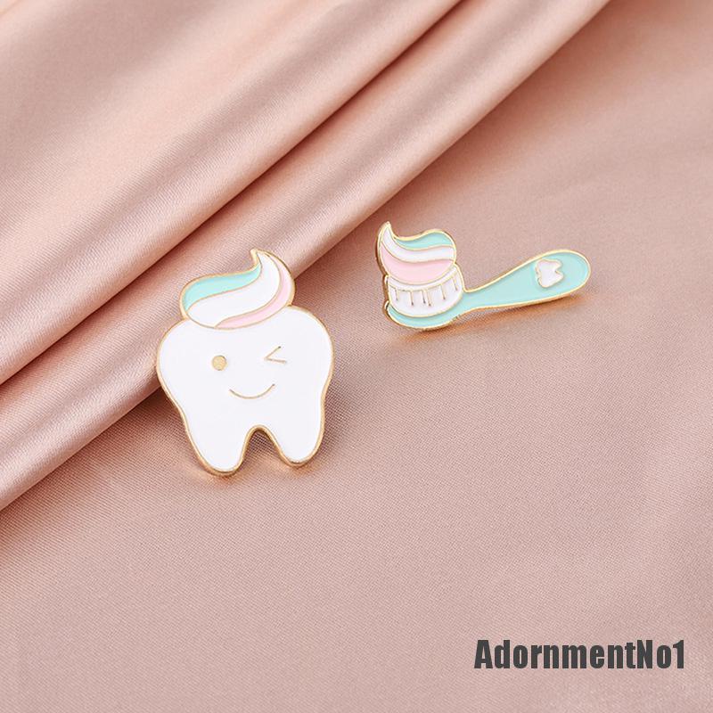 (Adornmentno1) Bros Pin Enamel Bentuk Sikat Gigi Untuk Aksesoris Pakaian