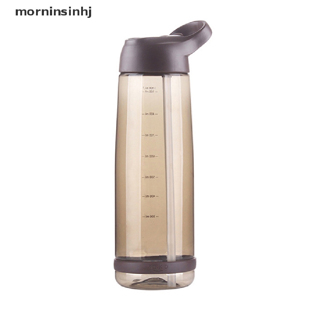 Mornin Botol Minum 1000ml Bpa Free Ramah Lingkungan Dengan Sedotan Untuk Olahraga Outdoor / Hiking