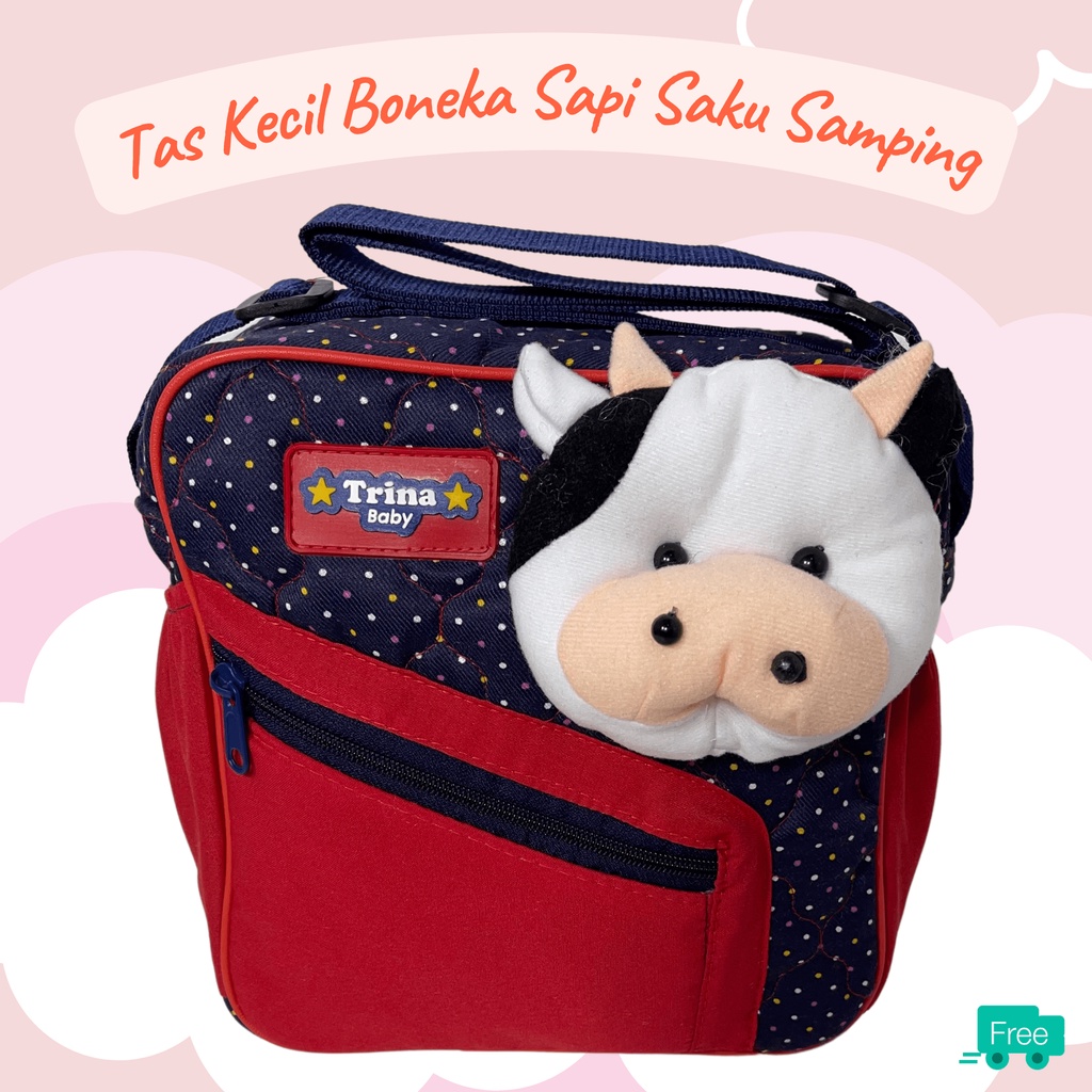 Tas Bayi Kecil Saku Samping Boneka Sapi Terbaru