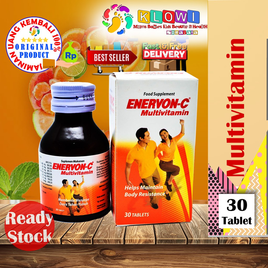 Enervon C Multivitamin - 30 Kaplet Menjaga Daya Tahan Tubuh