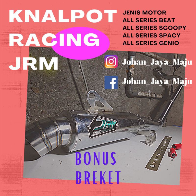 Knalpot Racing JRM Beat, Scopy, Spacy dan genio Knalpot Racing Motor Matic