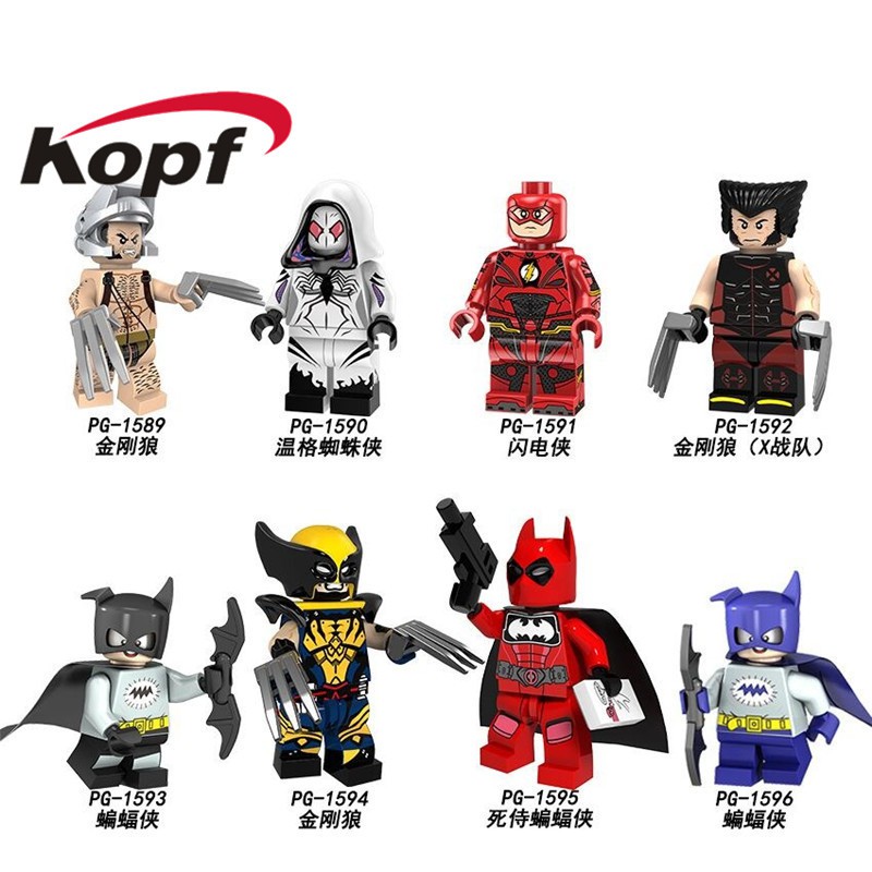 Mainan Lego Single Sale Building Blocks Super Heroes Batman Wolverine Gwen Stacy Spider-Man The