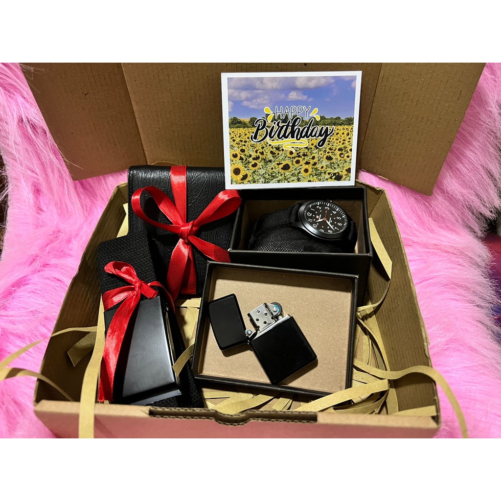 

Hampers kado ulang tahun cowok / hampers black / kado anniversary cowo - Paket 2, BIRTHDAY MURAH