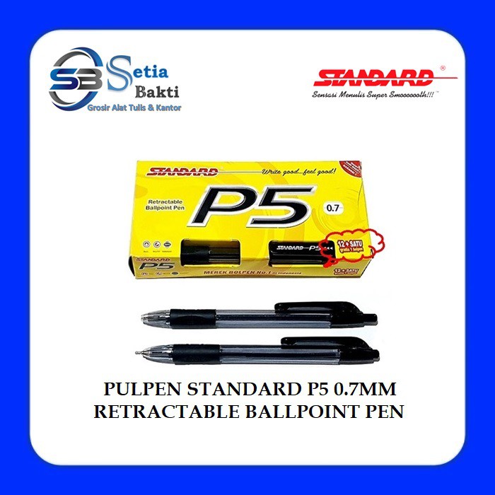 

STANDARD Pulpen P5 0.7 mm Retractable - 1 Pcs