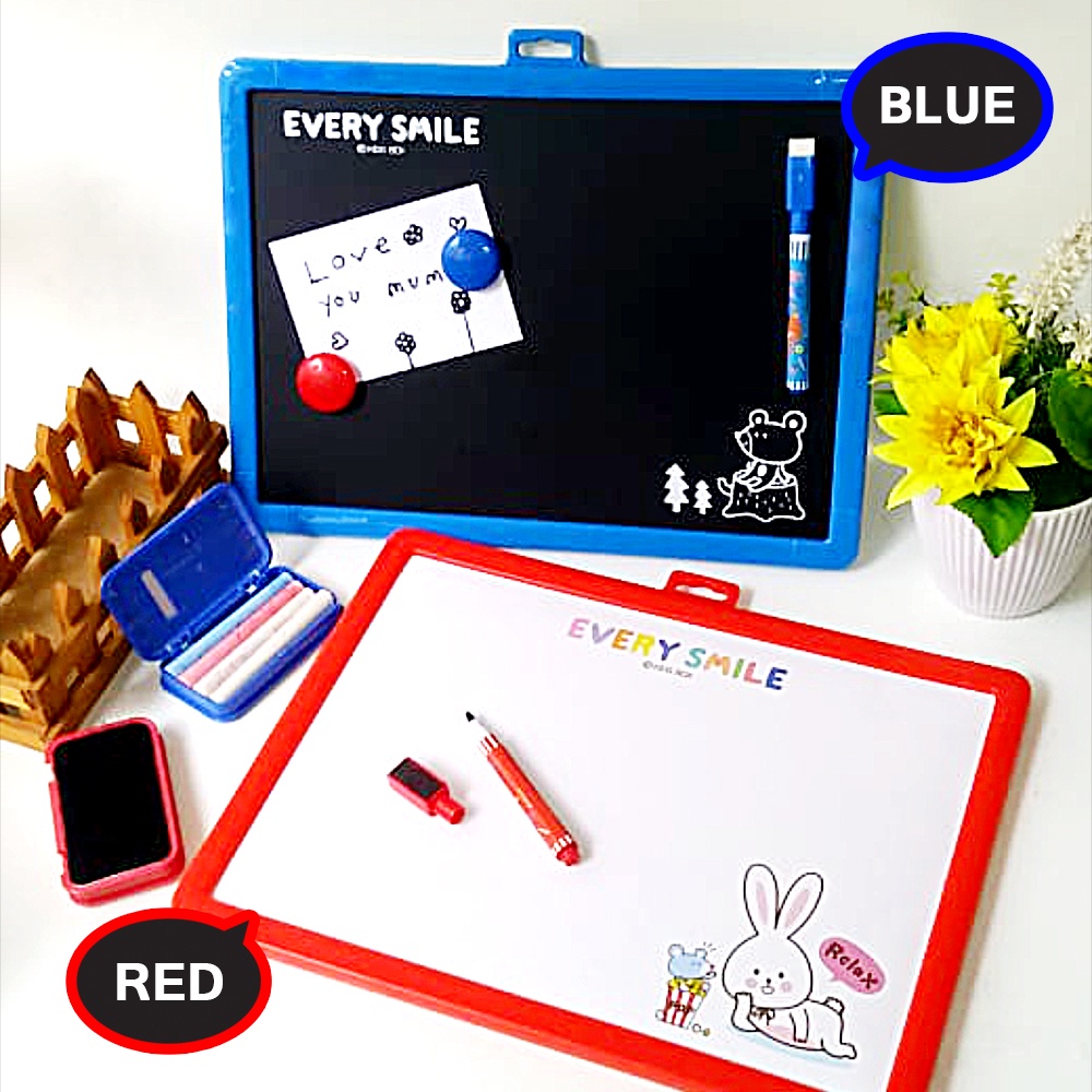

Papan Tulis Multifungsi 31 cm x 22,5 cm - 2 sisi