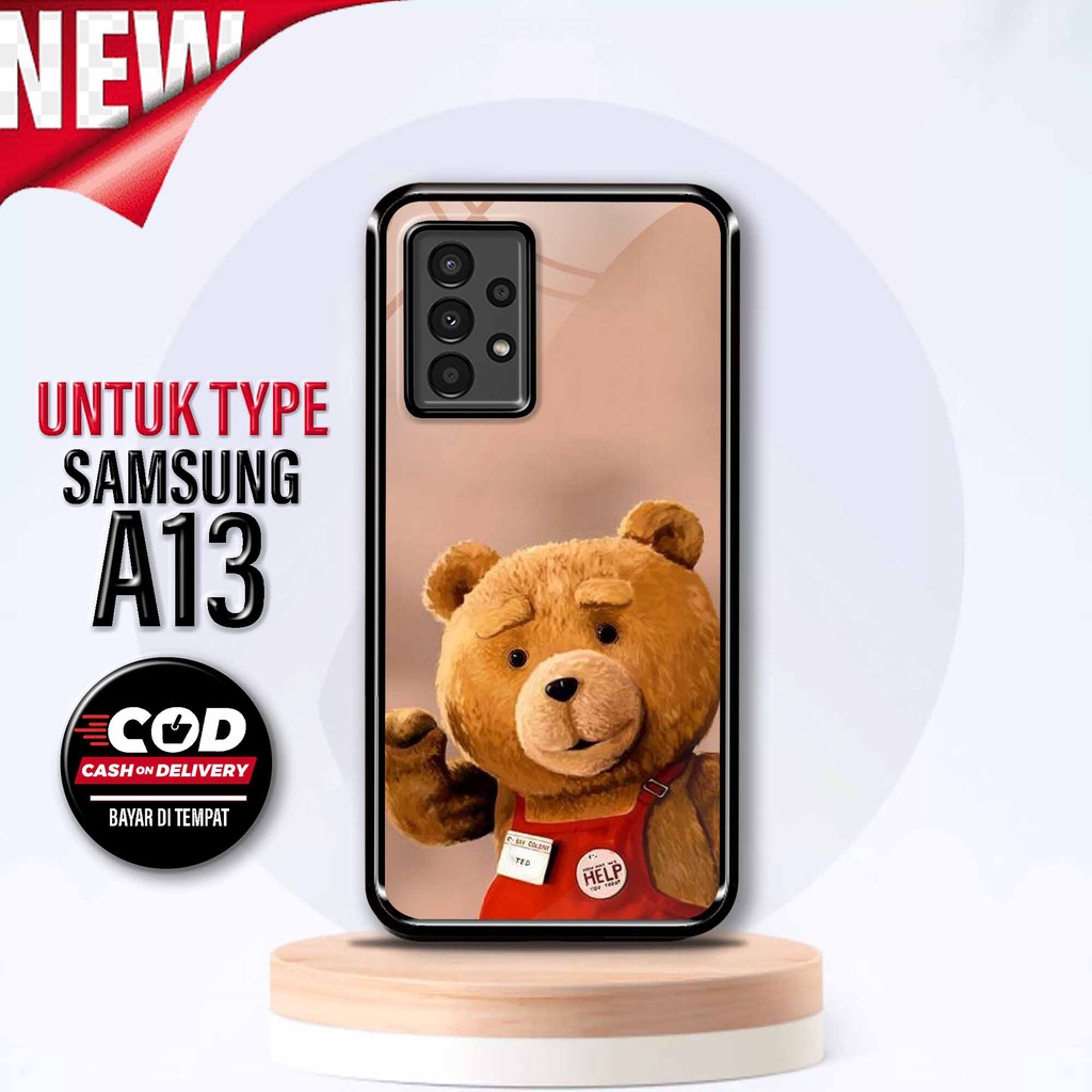 Sukses Case SAMSUNG A13 - Hardcase 2D Glossy Samsung A13 - Silikon Hp Samsung { Boneka Bear 2 } - Si
