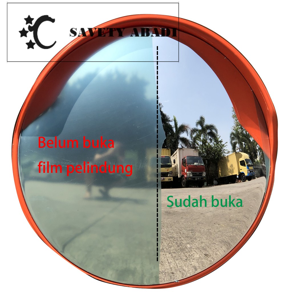 Convex Mirror 80cm 800mm Cermin Kaca Cembung Tikungan Cermin Persimpangan Jalan Masuk Safety Outdoor Shopee Indonesia