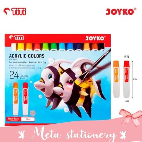 

TERBARUU!! Acrylic Color / Cat Akrilik TiTi AC-12ML-24 / 24 Color / Warna COD