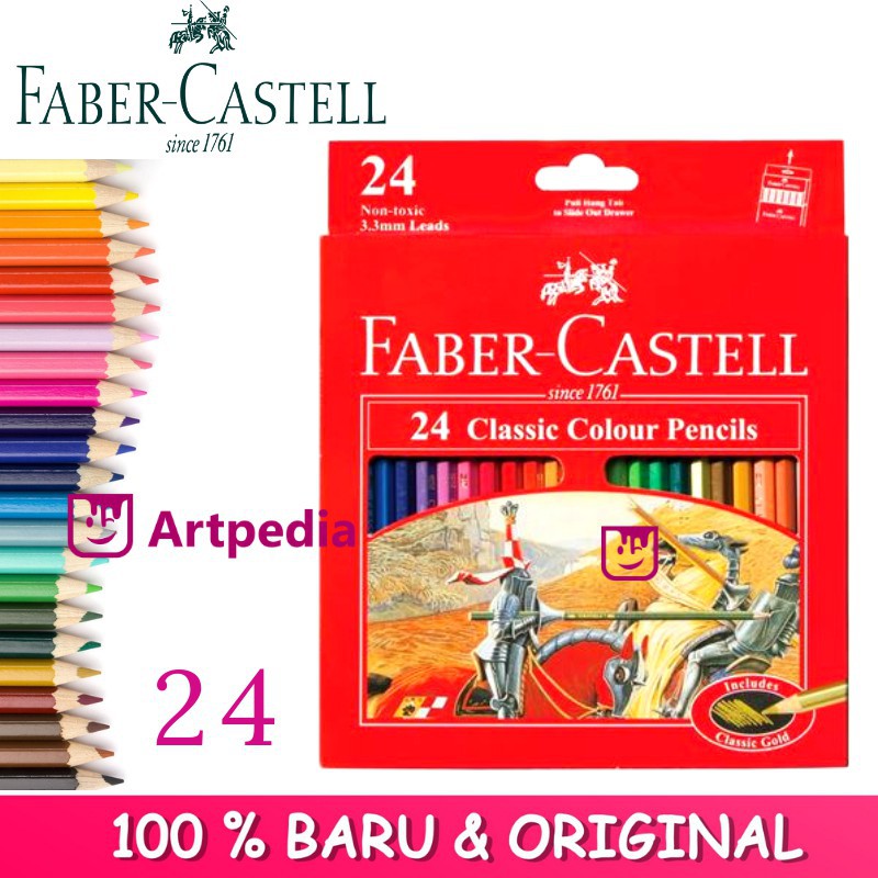 

FABER CASTELL PENSIL WARNA CLASSIC COLOUR PENCIL 24L