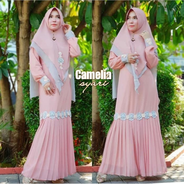 Baju Muslim Wanita Gamis Syari - Pesta Maxi Dres TERBARU Camelia BusuI