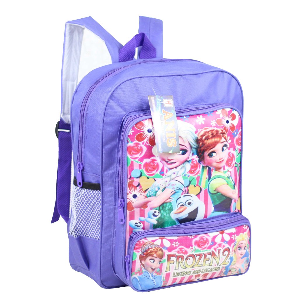 Tas Ungu Tas Perempuan Karakter Frozen Fashionable Cantik Sekolah TK SD