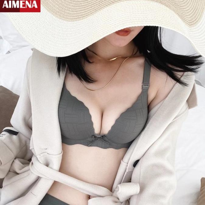 Mulus Wanita Bra One-Piece Nyaman Sexy Bra Pakaian Lucu (Tebal 3cm)