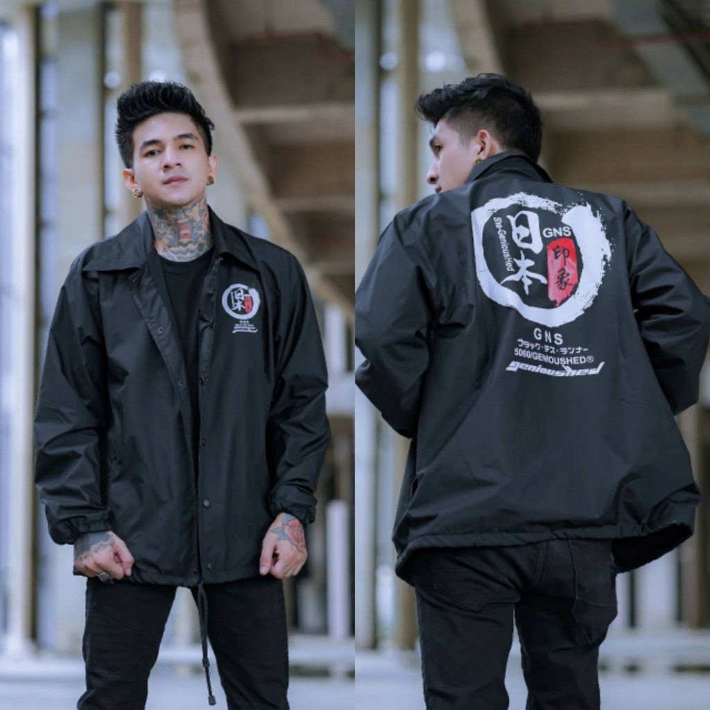 Coach Jacket-Jacket Coach Salvio Hexia-Jaket Murah-Jaket Pria-Jaket Wanita-Jaket Terbaru-G9 Japan Hitam Gnus