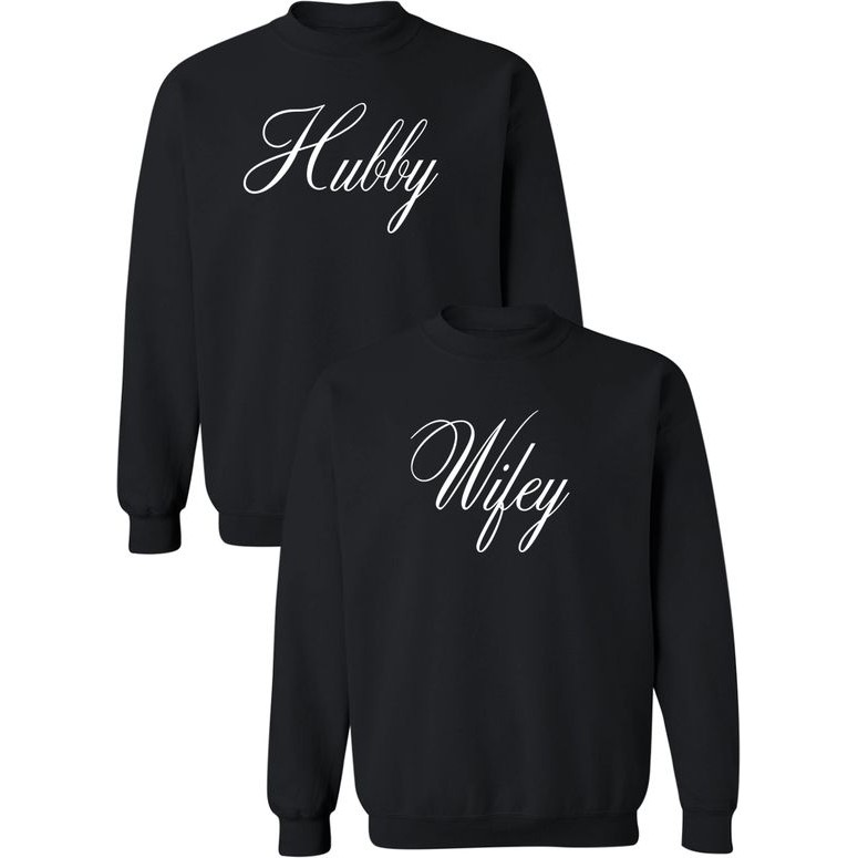 Sweater Hitam Couple Hubby wiley Fleece All Size - Big Size S M L XL XXL XXXL XXXXL XXXXXL-Hot Promo