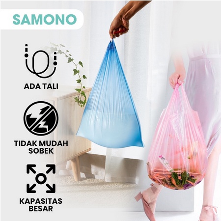 Samono Kantong Plastik Sampah Anti Bocor Plastik Tempat Sampah Tebal Kuat dan Elastis SGB002 - Acc Plus