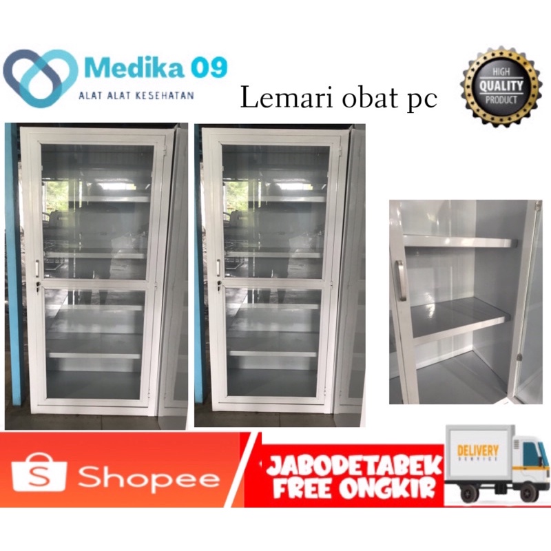 Lemari obat Kaca 1 pintu pc