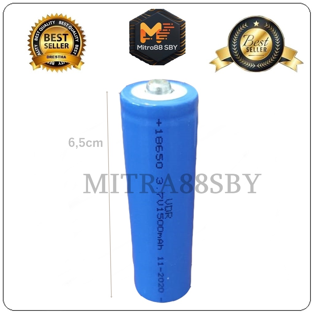 Mitra88sby Batre / baterai charger 18650 baterai 1500mAh isi ulang