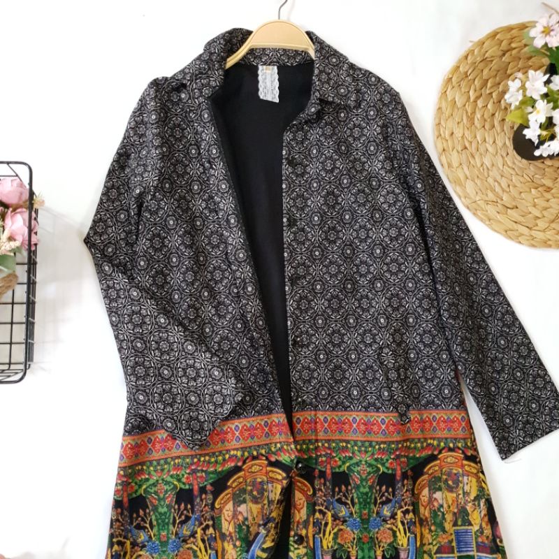 VINTAGE PRINT GEOGOUS TUNIC OUTER