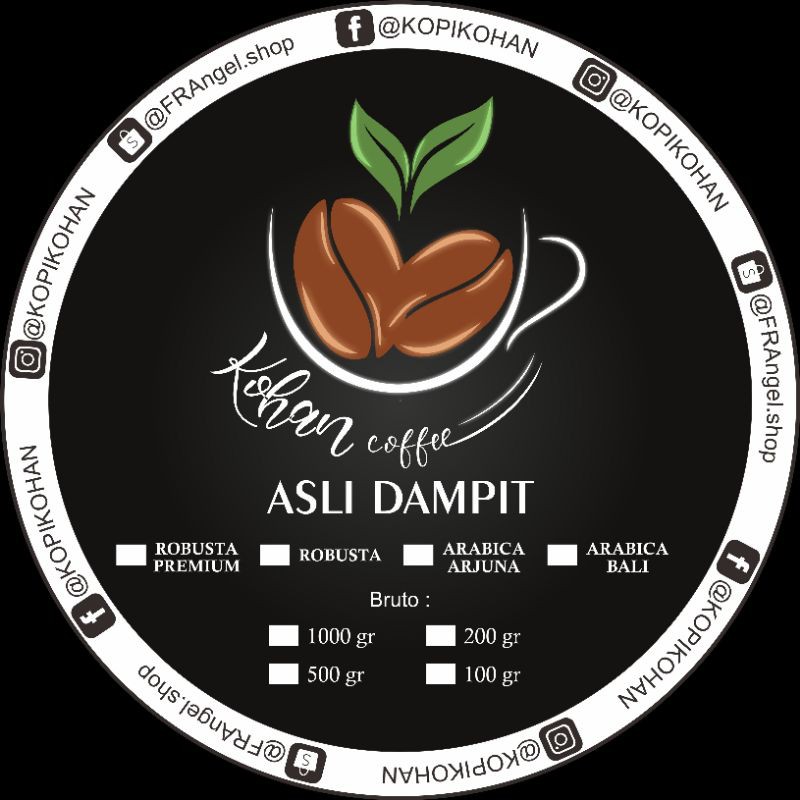 

Kopi Arabica Bali 500gr Roast Bean by KOHAN
