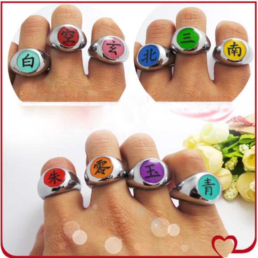 COD✨Cincin Cosplay Anime Akatsuki Itachi Pain Orochimaru Untuk Korea Fashion Impor Murah Pria Wanita