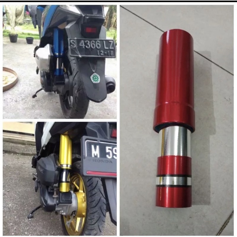 COVER SHOK MATIC HONDA BEAT VARIO SCOOPY GENIO - MERAH