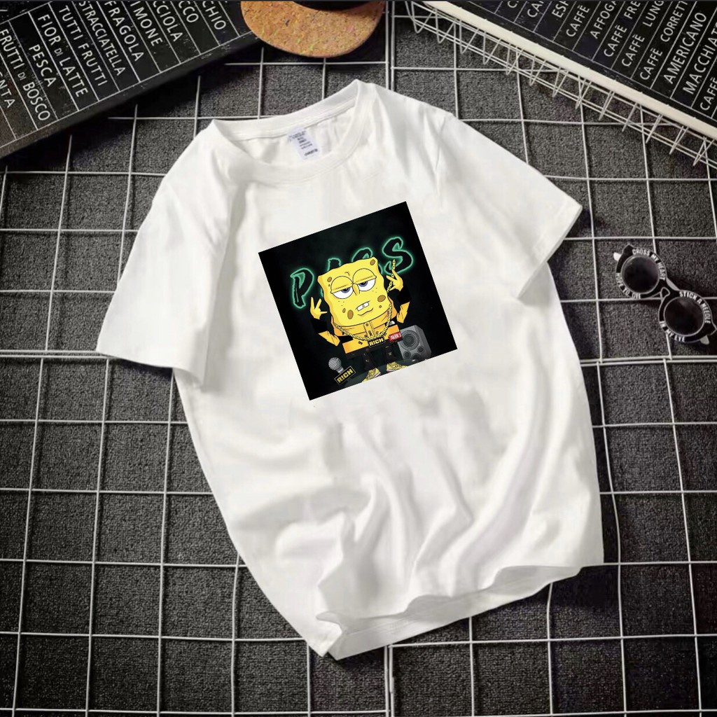 MYSTIQUE.ID-BAJU KAOS SPONGE*BOB T-SHIRT LUCU DAN AESTHETIC