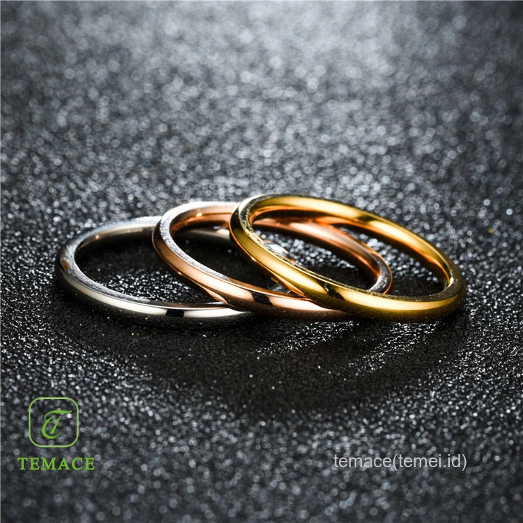 Cincin Wanita Bahan S925 Silver Gold Sparkling Titanium Steel Untuk Pernikahan