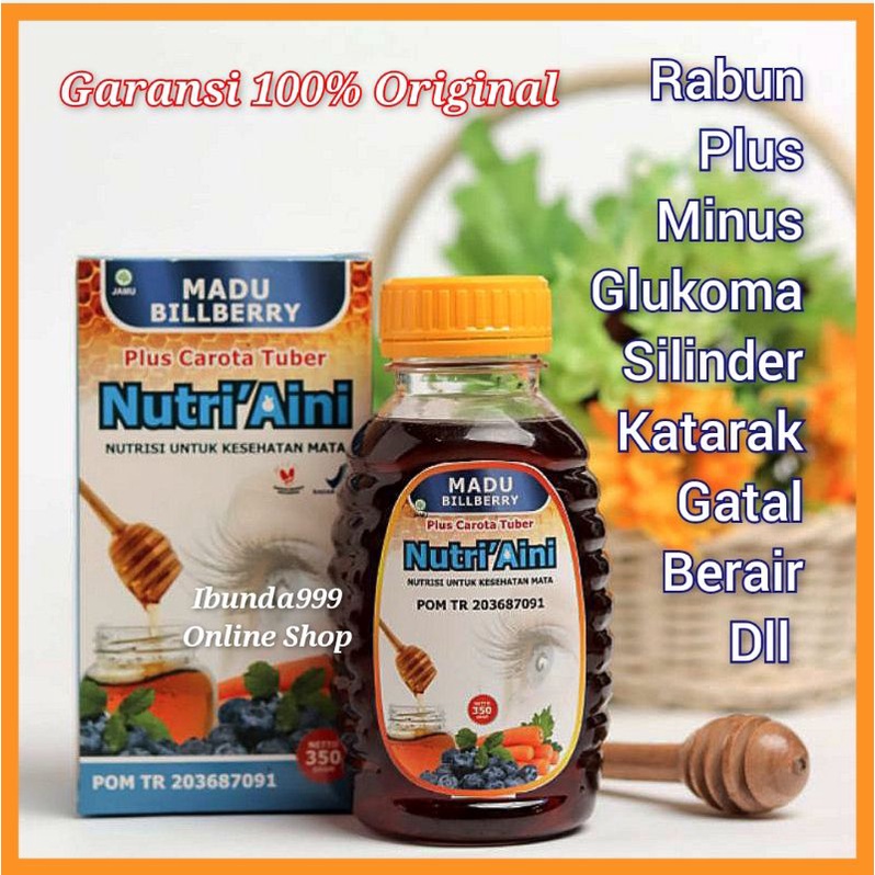 OBAT MATA HERBAL TERBAIK / MADU NUTRIAINI ORIGINAL / MADU NUTRI'AINI NUTRI AINI BILBERRY ADAWIYAH
