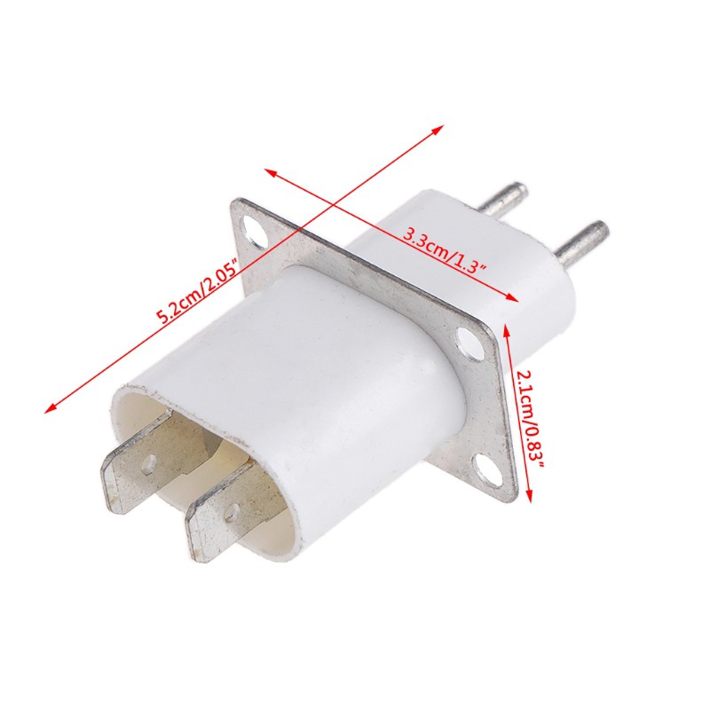 Home Electronic Microwave Oven Magnetron Filament 4 Pin Socket Converter White