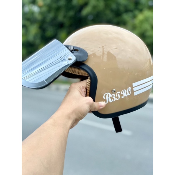 Helm Bogo Dewasa Retro Full Leher Sni