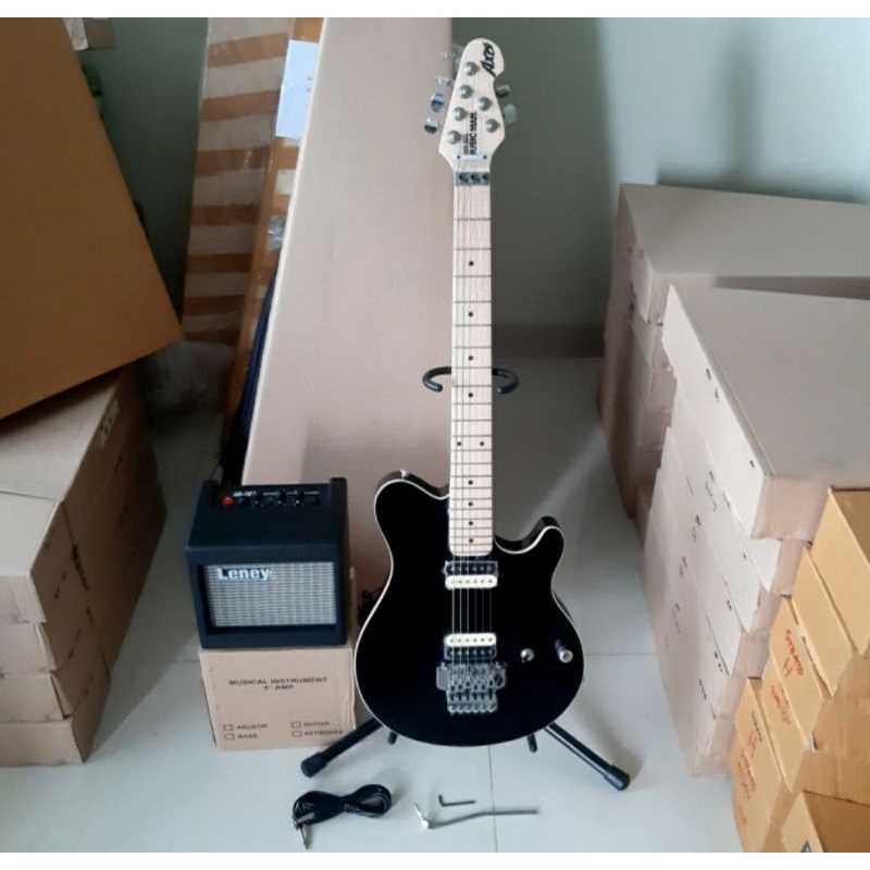 Gitar musicman axis updown PU GNB korea plus ampli dan kabel jack new