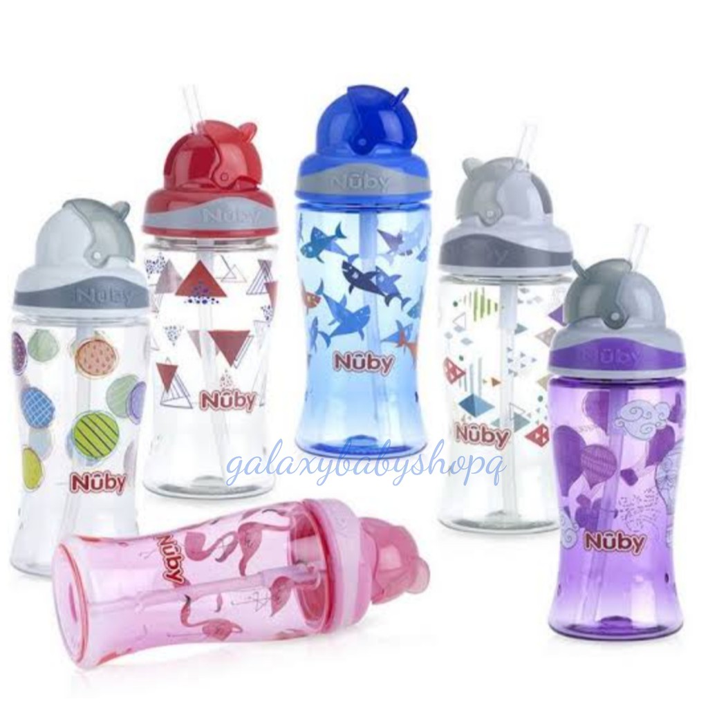 Nuby sport bottle thirsty kids straw 360ml