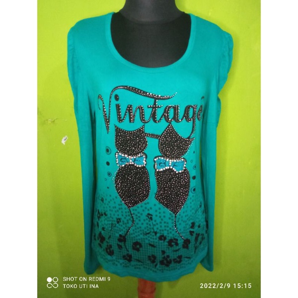 Kaos_Wanita_Lengan_Panjang_Warna_Hijau