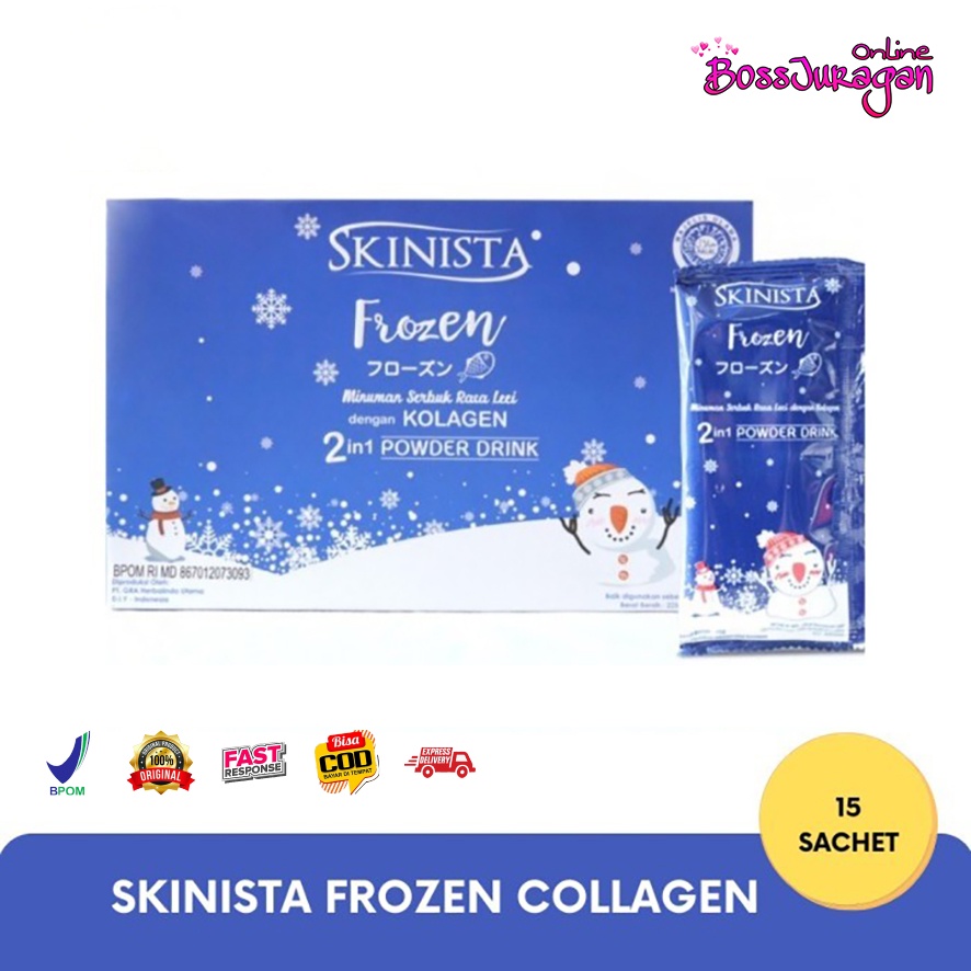 (BOSS) SKINISTA FROZEN COLLAGEN 2 IN 1 Powder Drink, Serbuk