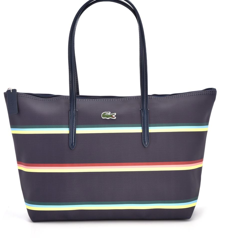 Terbaru.. LACOSTE Buaya Tas Tangan Wanita Kapasitas Besar Tote Tahan Air Dilapisi Tas Fashion Cetak 