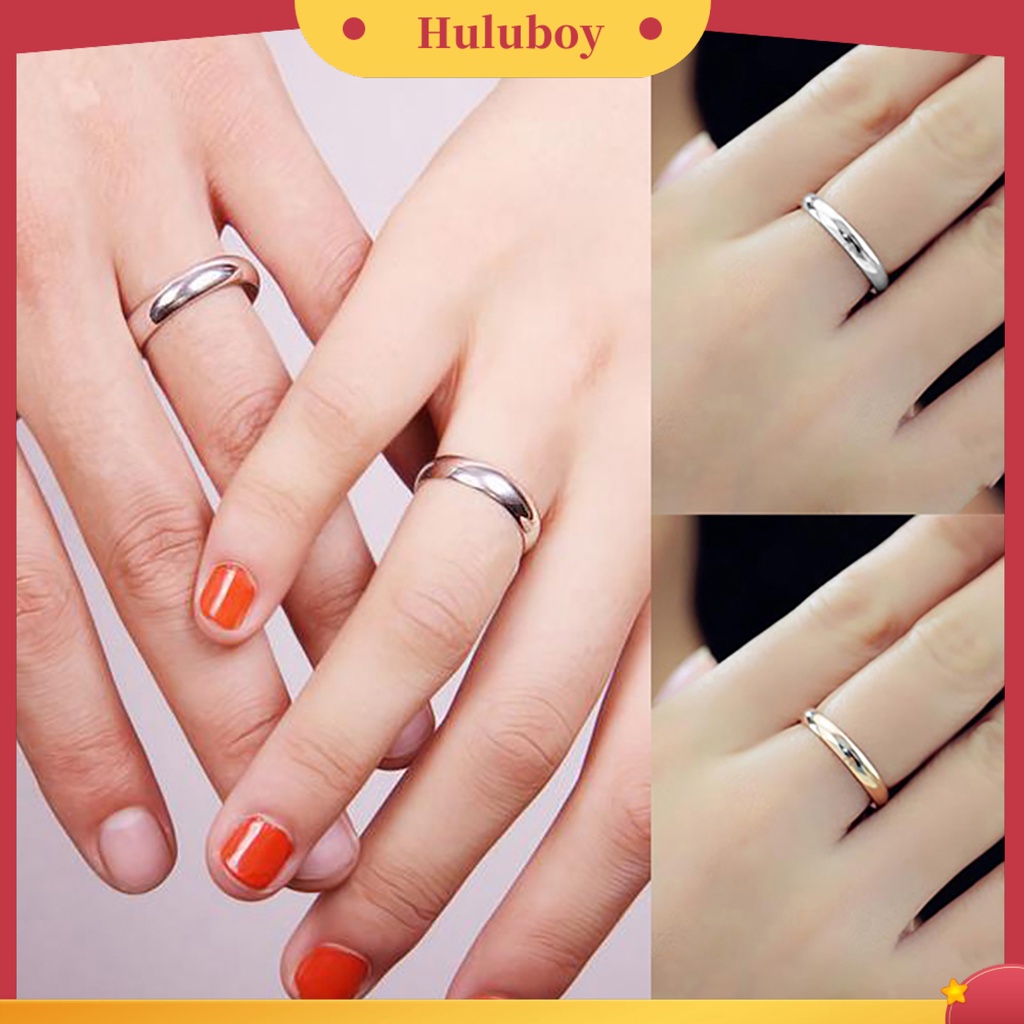 Hu Hu Hu Hu Hu Alat Bantu Pasang Kacamata♡ Cincin Pasangan Bahan Metal Untuk Pertunangan