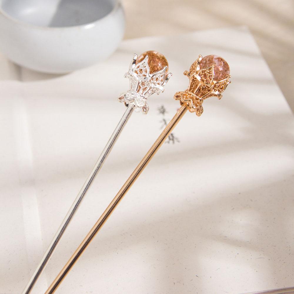 NEEDWAY Hair Sticks Elegant 2021hiasan Berlian Imitasi Baru Hiasan Kepala Logam Kristal Hair Clip