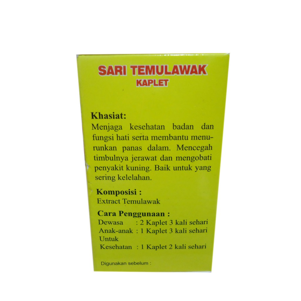 SARI TEMULAWAK KAPLET obat liver - hepatitis - penyakit kuning manjur