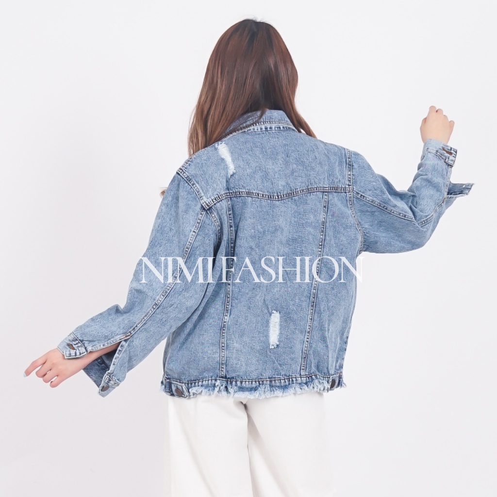 Jaket Jeans Wanita Oversize / Jaket Denim Wanita