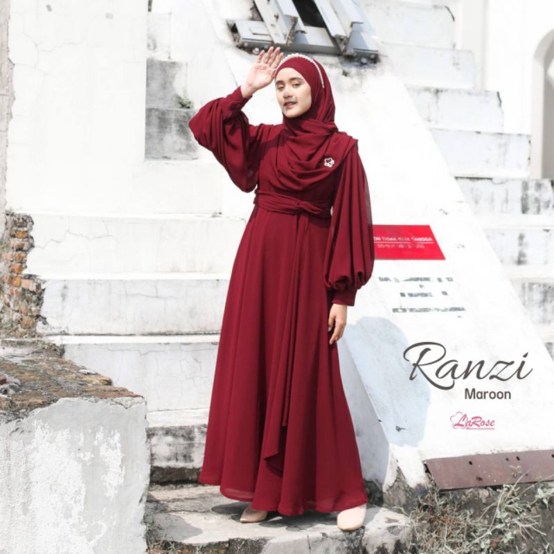 Moslem Ori Pakaian Muslim Wanita Ranzi Dress By Larose Moslem (Open PO)