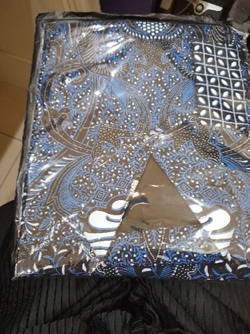 Darjito Biru Kemeja Batik Pria Full Furing Bahan Katun Primisima