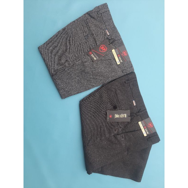 Black Pino Celana Slimfit Semiwoll Premium